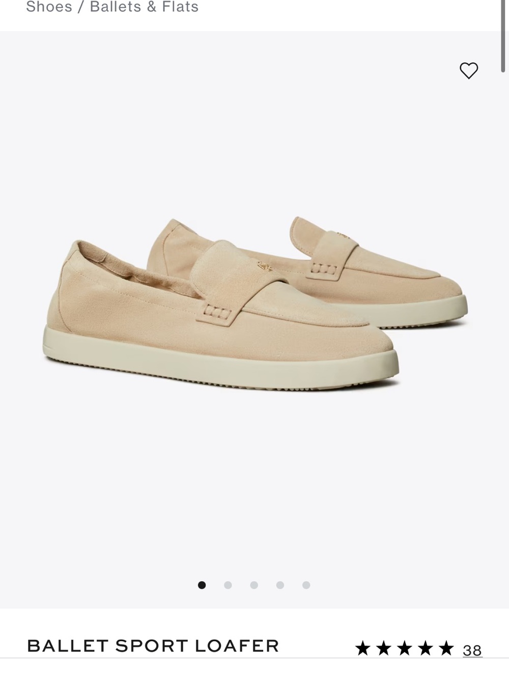 Tory Burch | Ballet Sport Loafer | Sand Dune | Size 9.5